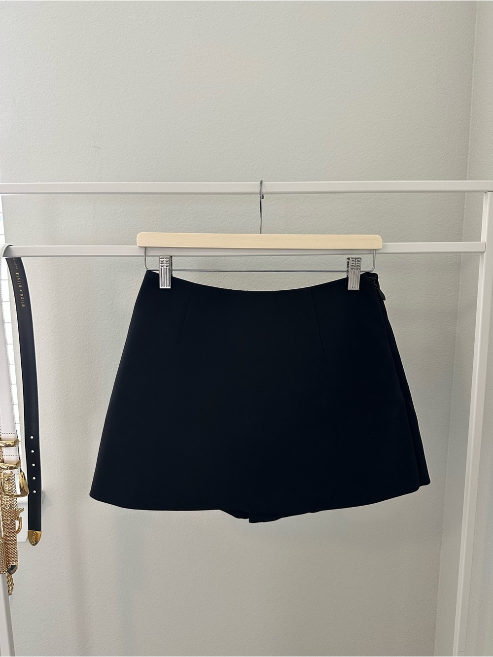 Meshki Black Skort with Clean A-Line Silhouette